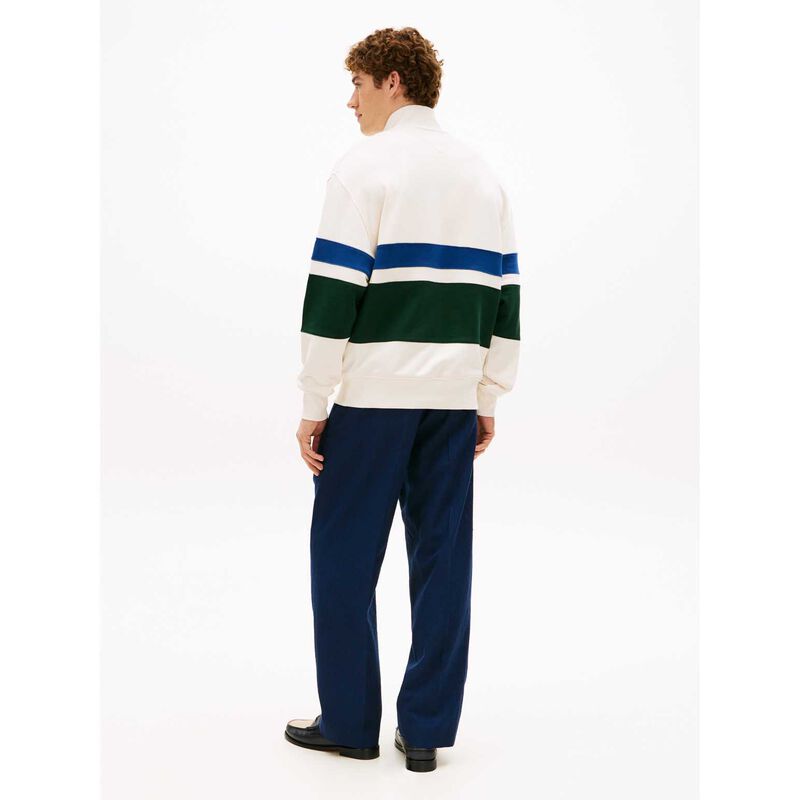 Tommy Hilfiger Stripe Relaxed Quarter-Zip Jumper image number 1